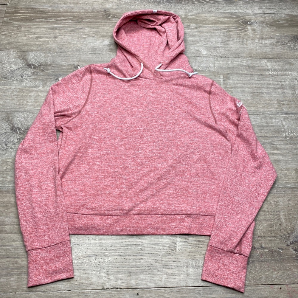Rhoback Hoodie Womens S Pink Heathered Performance Pullover Activewear